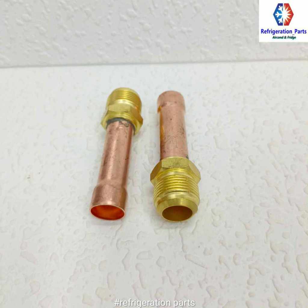 CZ 2pcs tebal penyambung paip tembaga penghawa dingin injap 冷气内机阀门 连接头 ...