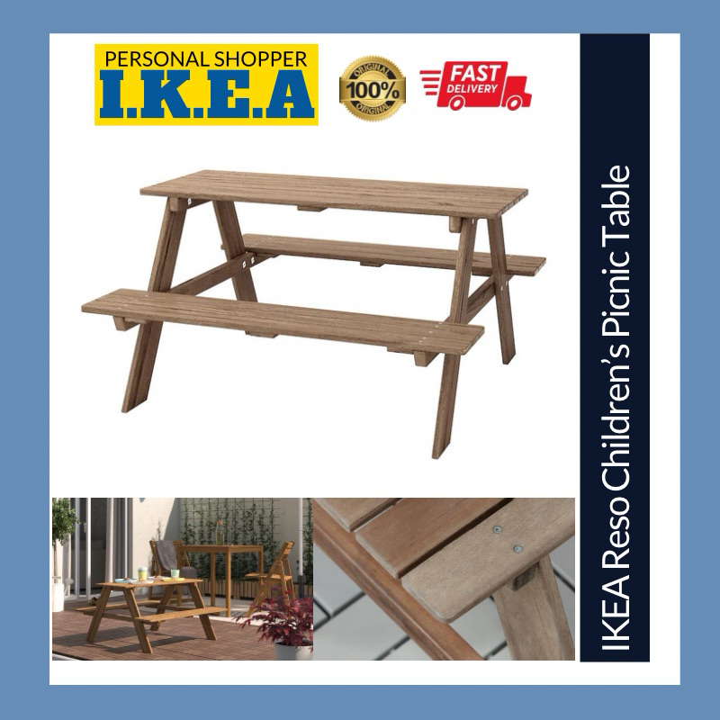 IKEA Reso RESO Children s Picnic Outdoor Table Acacia Wooden Wood Kids Children Meja Budak Kayu Bench Shopee Malaysia