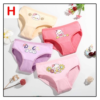 Ready Stock 4pcs/set Baby Girl Underwear Cotton Soft Kid Panties Seluar  Dalam Gadi Cartoon Childrens Panty 2-12 Years