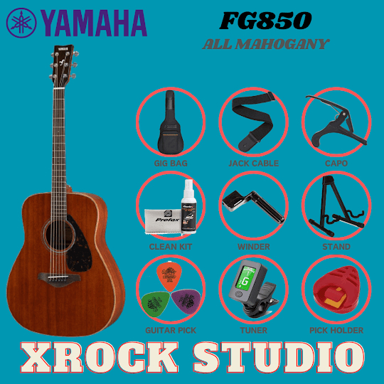 Yamaha FG850 Solid Mahogany Top Acoustic Guitar Natural ( FG850 / FG