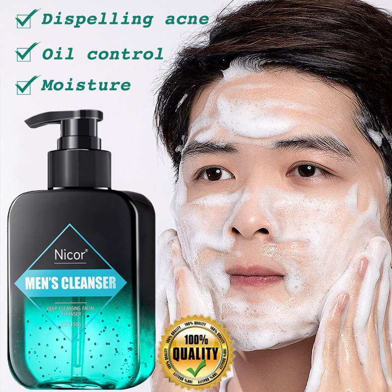 Men's Facial Cleanser Oil Control Moisturizing Deep Pore Cleaning ...