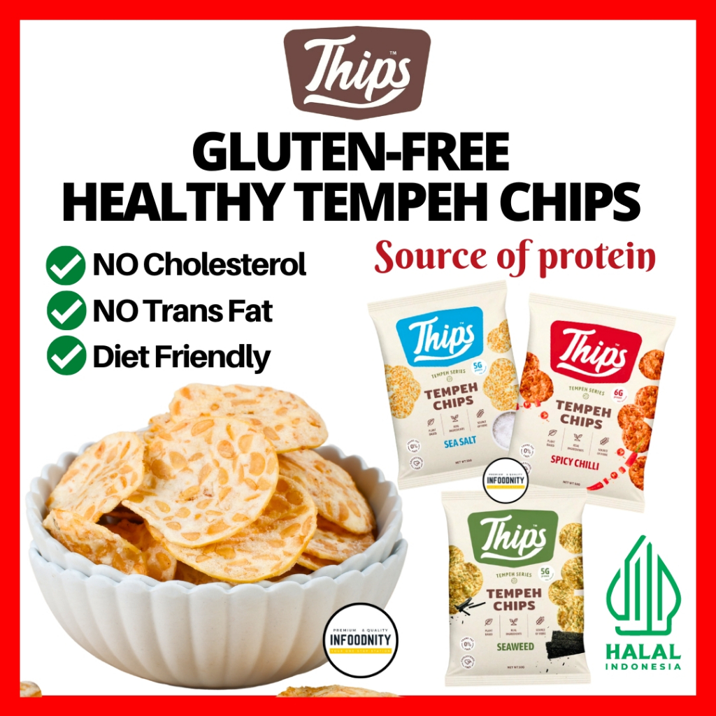 THIPS Tempeh Chips Kerepek Tempe Chips Tempeh Kerepek Tempe Rangup
