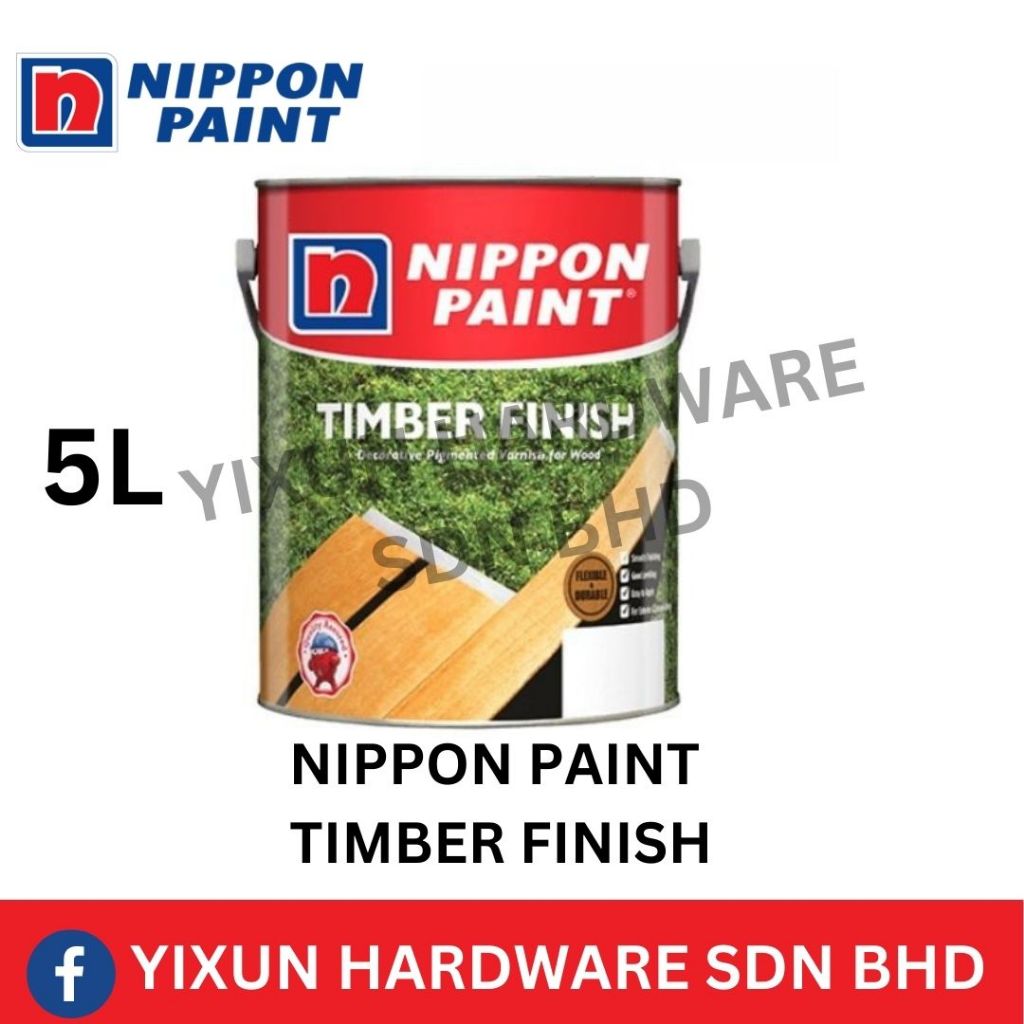 Nippon Paint Timber Finish Cat Varnish Kayu 5L Shopee Malaysia