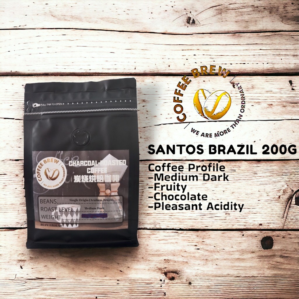 Coffee Brew Charcoal Roasted Arabica, Santos, Brazil Coffee Beans ...