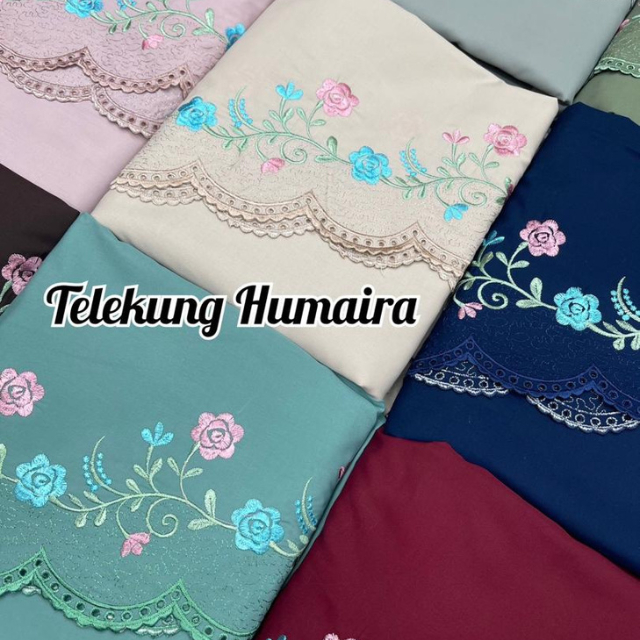 [KAMDAR] TELEKUNG HUMAIRA COTTON FLORAL 8 DESIGN Pakaian Solat/Muslimah ...