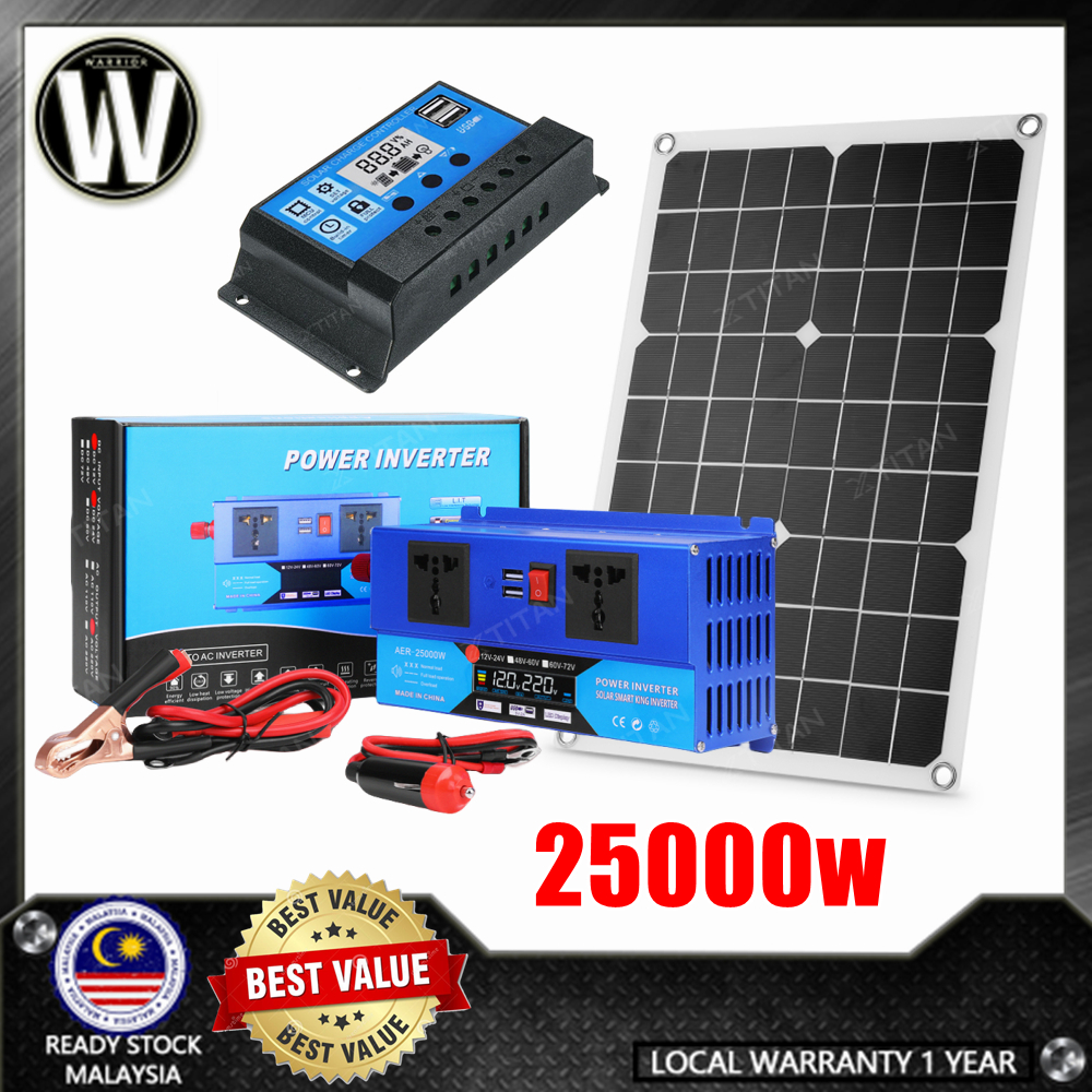 WARRIOR`🧤 Solar Power Inverter System 25000W inverter DC12V TO AC220V ...