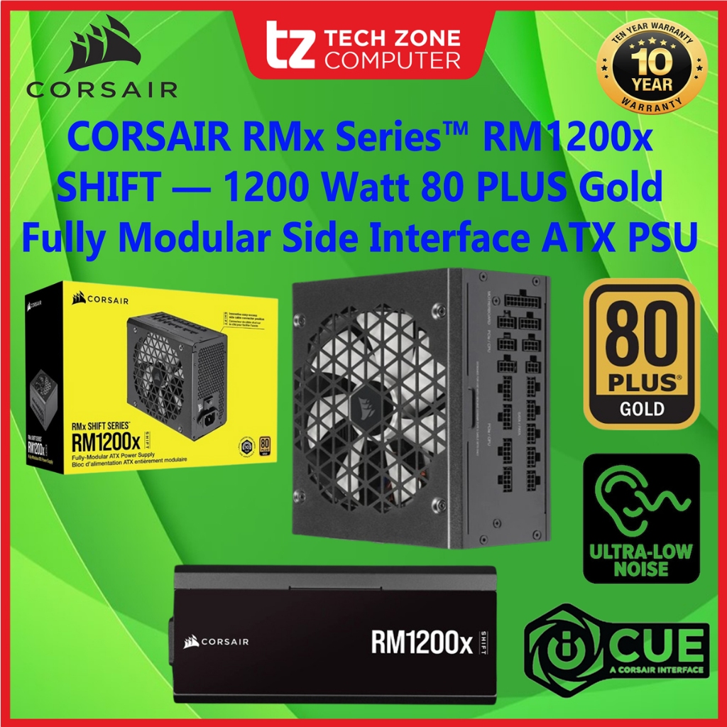 CORSAIR RMx Series™ RM1200x SHIFT 1200 Watt 80 PLUS Gold Fully Modular ...