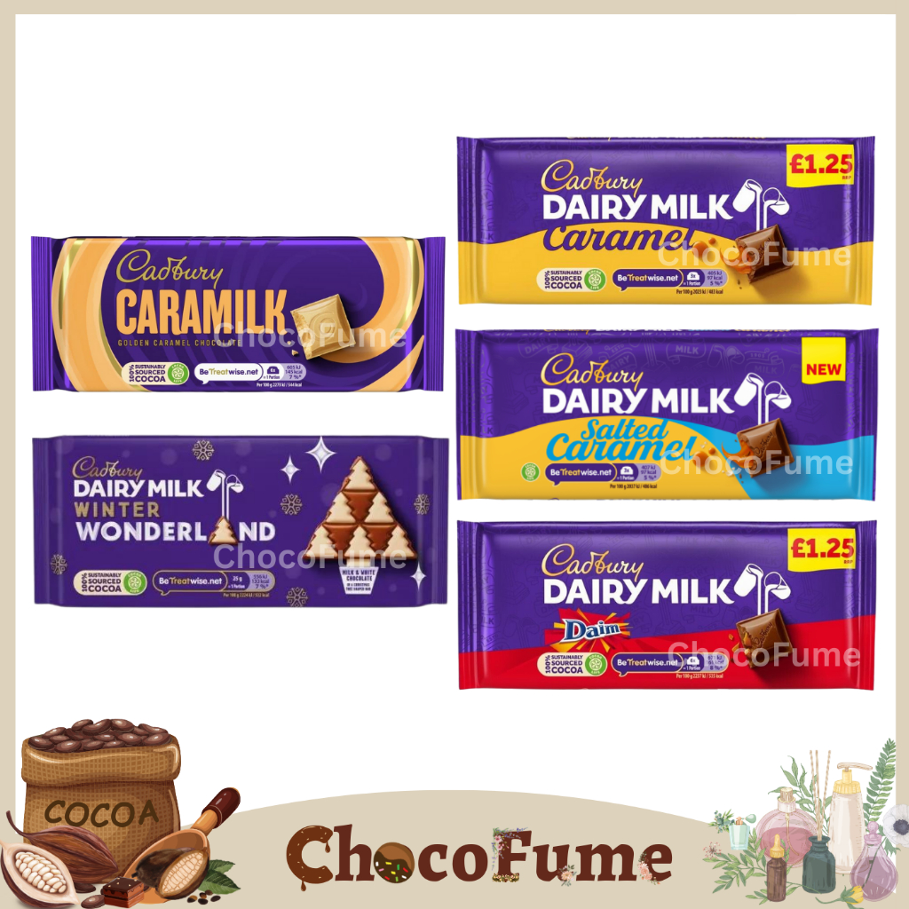Cadbury Dairy Milk Daim/ Caramel/ Salted Caramel Bar Chocolate 120g