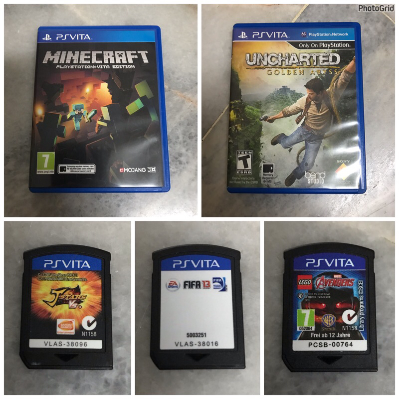 Unit 13 Fifa 13 Lego Avengers Minecraft JStars Uncharted Used PS Vita