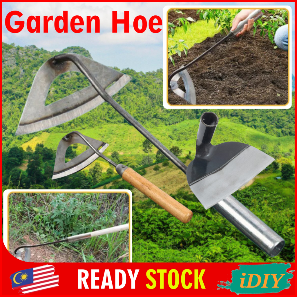 Steel Hardened Hollow Hoe Handheld Weeding Rake Planting Vegetable Farm ...
