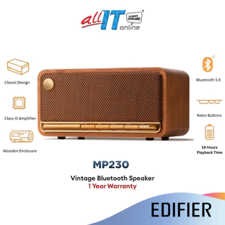 Edifier MP230 - Vintage Bluetooth Speaker | Bluetooth 5.0 | 20RMS | Piano Key Button | 16H Playback | AUX Sound Card TF