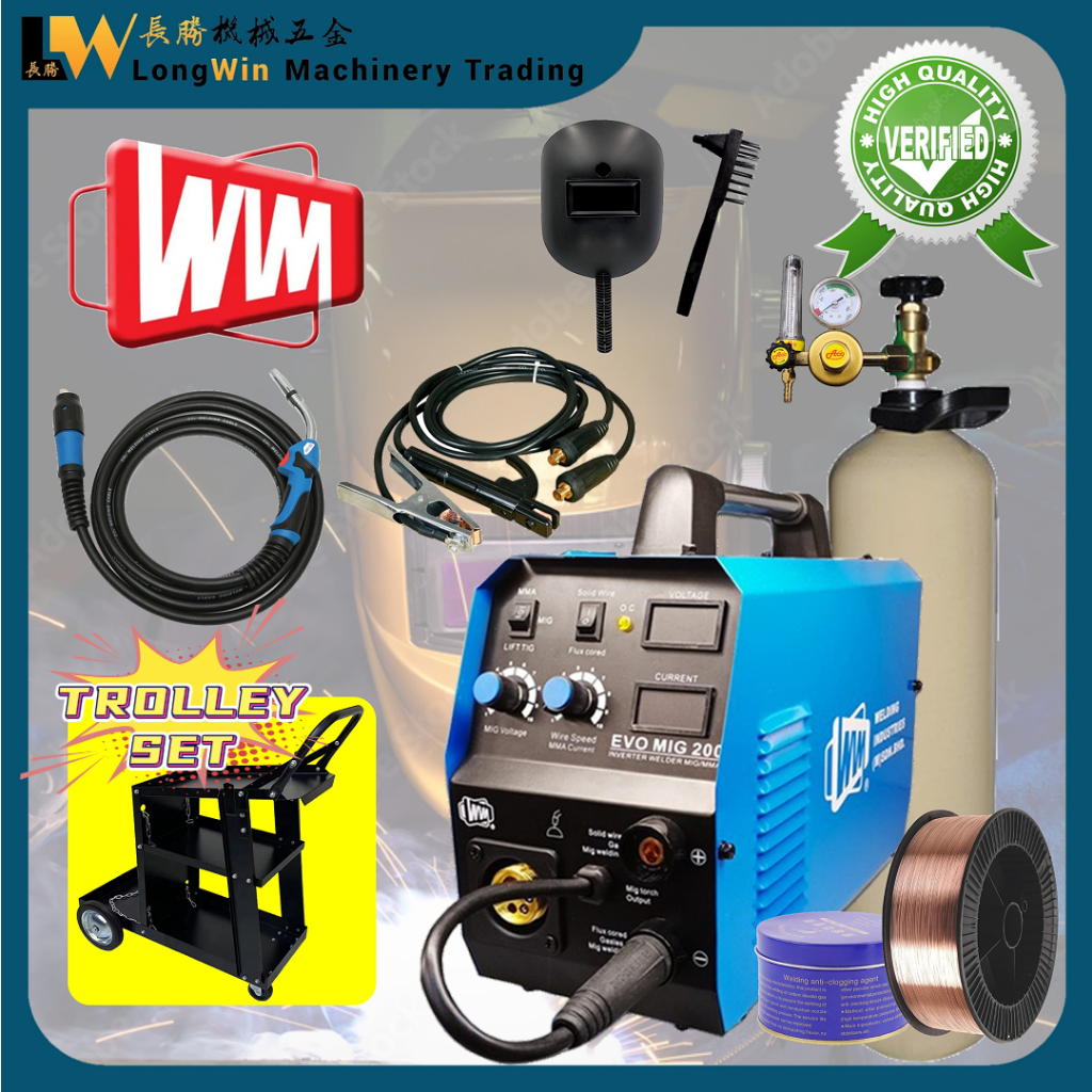 WIM EVO MIG 200C/ 202 MIG/MMA Single Phase Welding Machine Inverter Gas