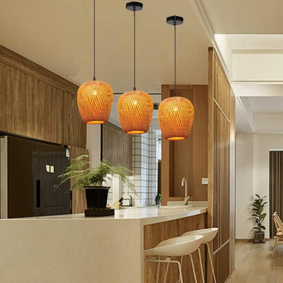 Lampu Bamboo Lampu Gantung Pendant Light Rattan Lamp Chandelier