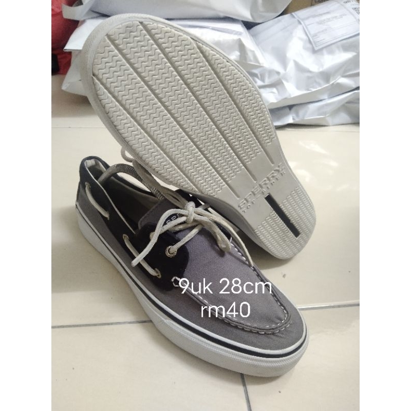 kasut loafer Sperry bersaiz 9uk 28cm material kain | Shopee Malaysia