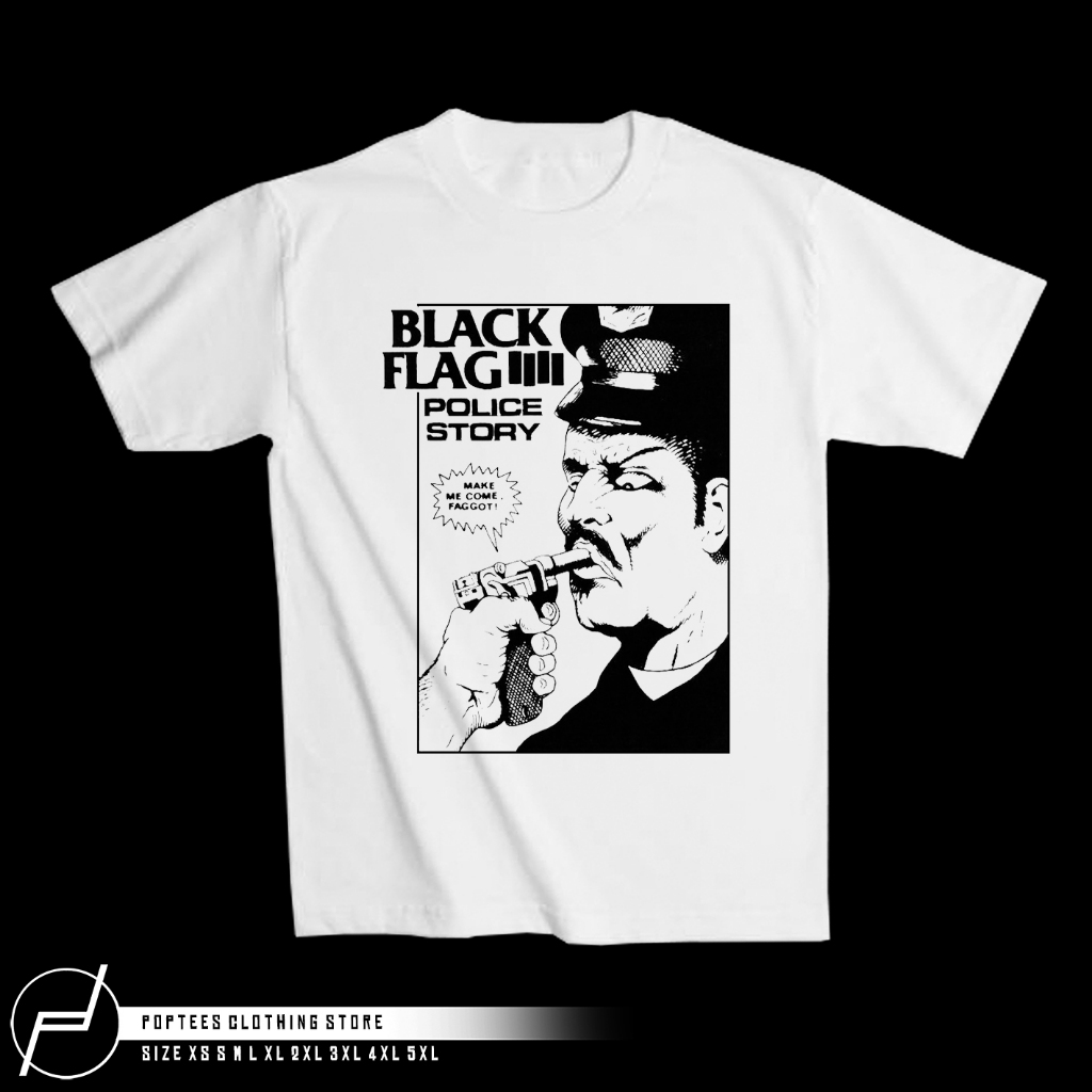 BLACK FLAG BAND 100 COTTON TSHIRT UNISEX GRAPHIC PRINTED Shopee Malaysia