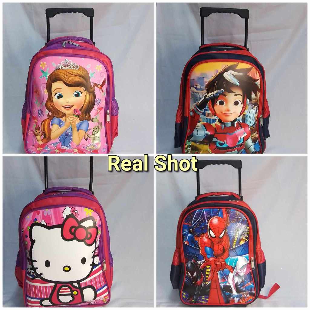 Ready Stock TROLLEY BAG with CARTOON Spiderman Frozen Ultraman for ...