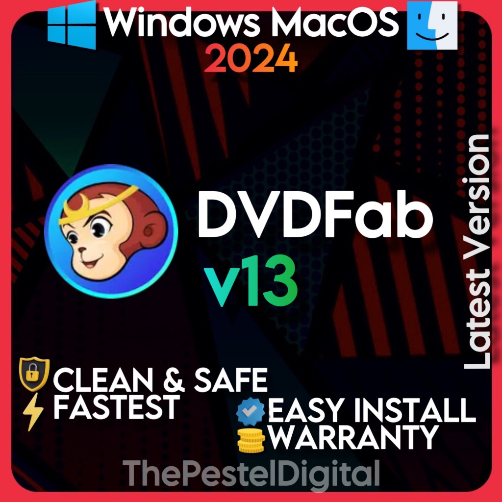 DVDFab Lifetime Latest Full Version Windows MacOS 2024 Shopee