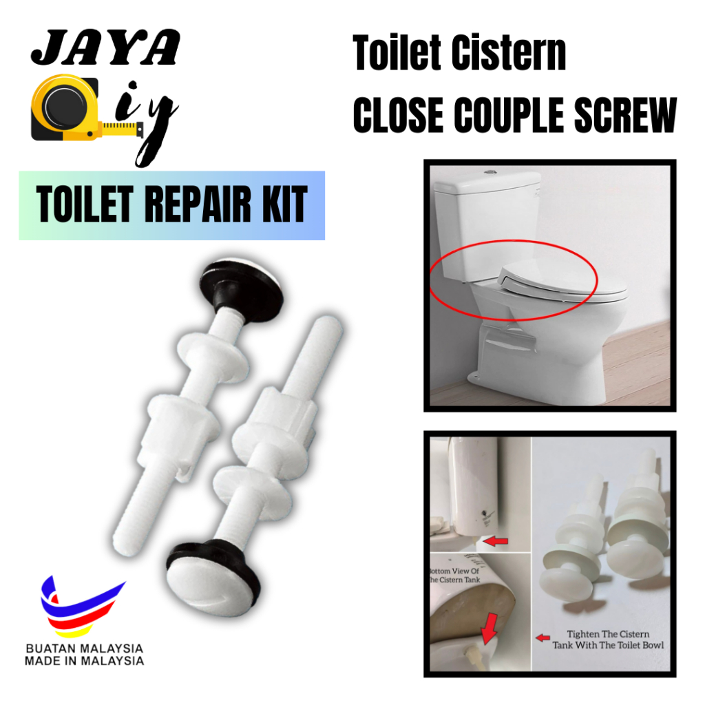 TOILET CISTERN CLOSE COUPLE PLASTIC BOLTS, NUTS & WASHER tandas join ...