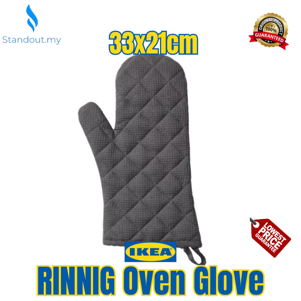 IKEA RINNIG Oven Glove Thick Premium Lightweight 100% Cotton Easy Clean ...