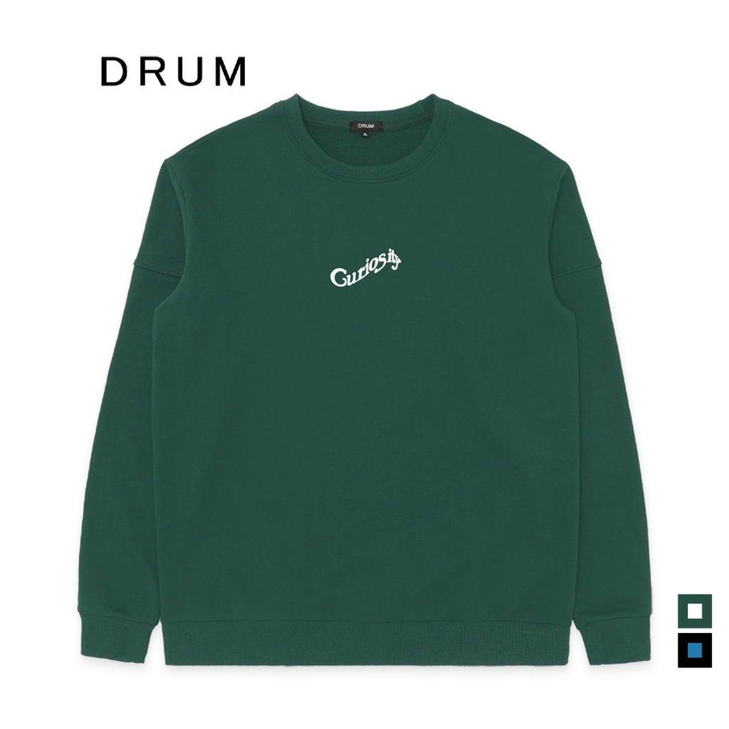 DRUM Curiosity Puff Print Jumper- Black/Green | Shopee Malaysia