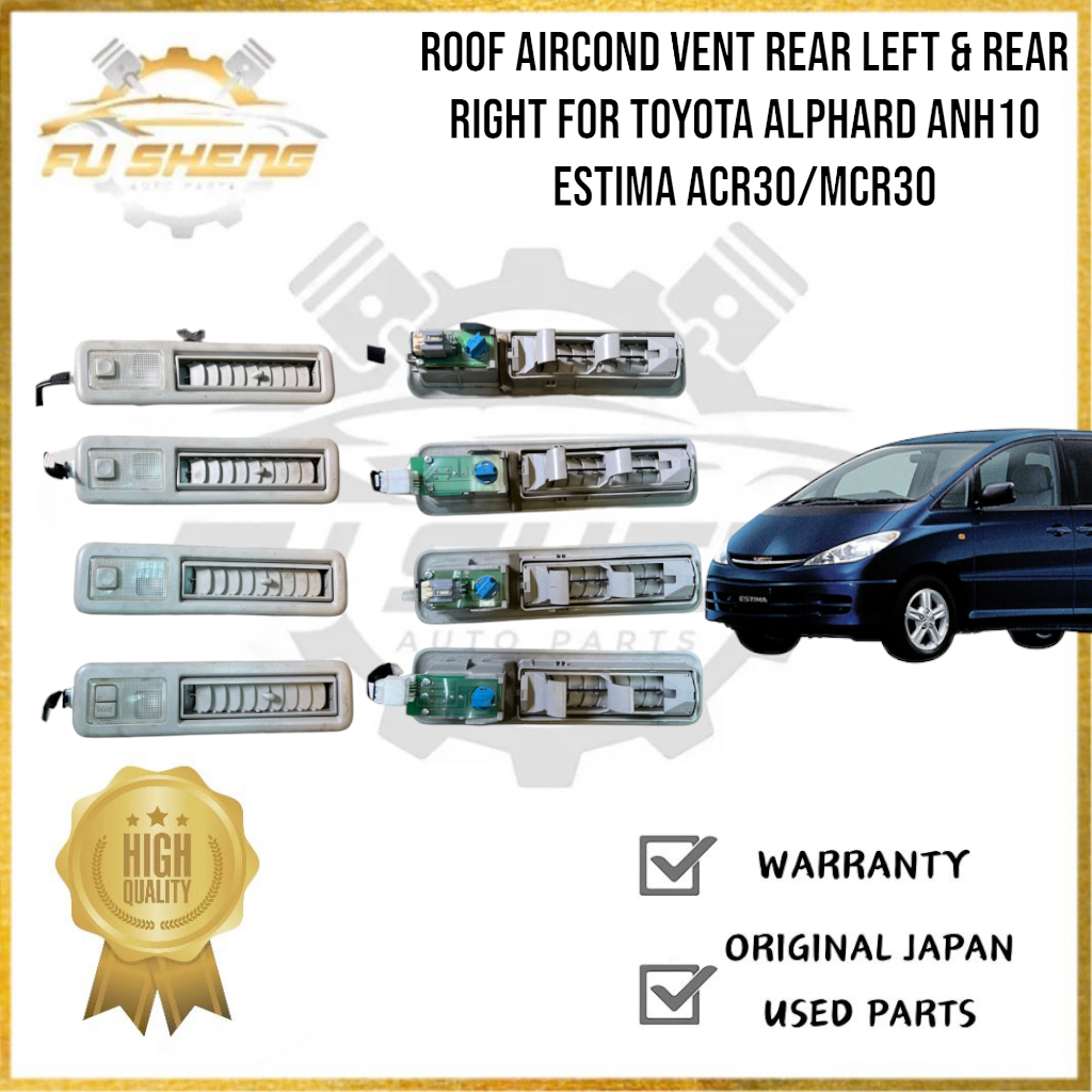 Roof Aircond Vent Rear Left & Rear Right For Toyota Alphard ANH10 ...