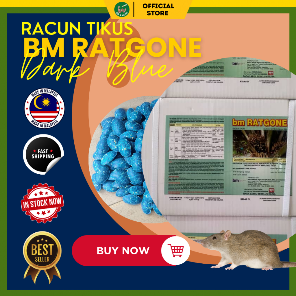 Racun Tikus BM RATGONE 20kg tikus sawah rumah belukar buluh rat mouse ...