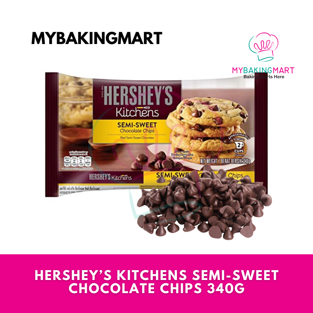 Hershey's Chips Semi Sweet Chocolate 340g - baking chips / coklat chips ...