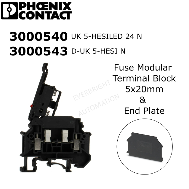 Phoenix Contact 3000540 UK 5HESILED 24 N Fuse Modular Terminal Block