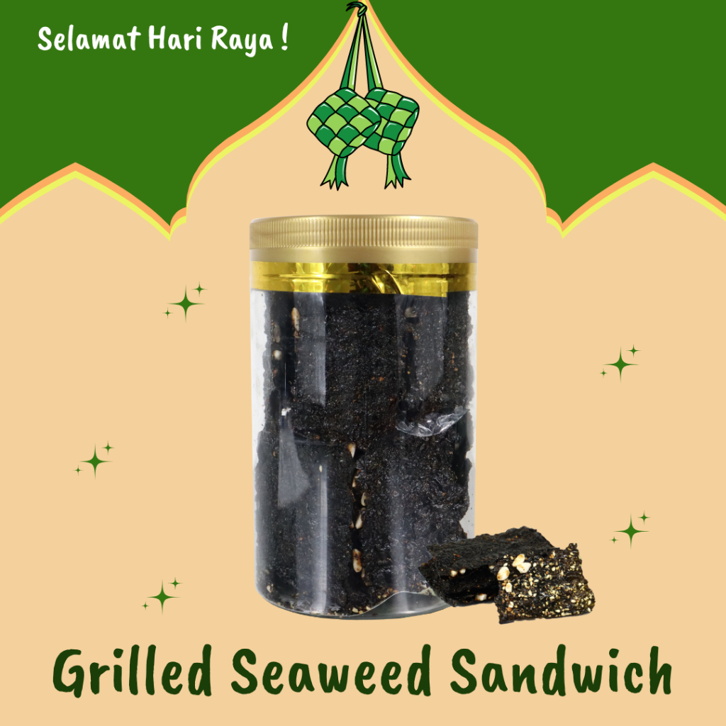 Grilled Seaweed Sandwich // Sandwich Rumput Laut Bakar // Biskut Raya ...