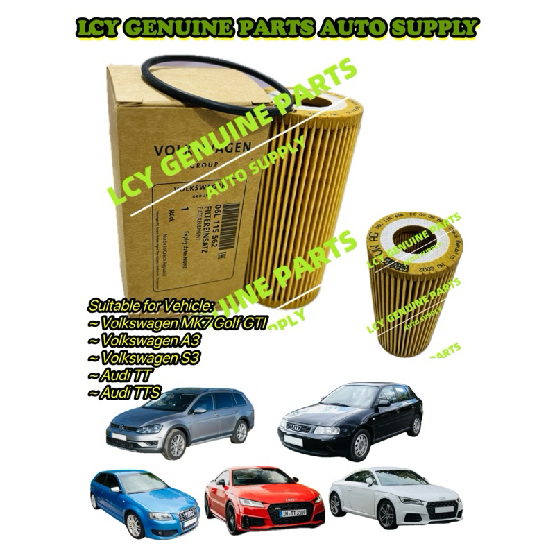 VOLKSWAGEN MK7 GOLF GTI, A3, S3, Audi TT, TTS OIL FILTER (06L 115 562 ...