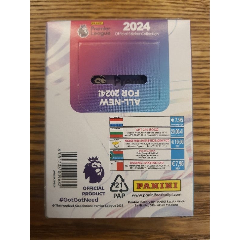 Panini Premier League 2024 Official Sticker Collection Sealed Pocket ...