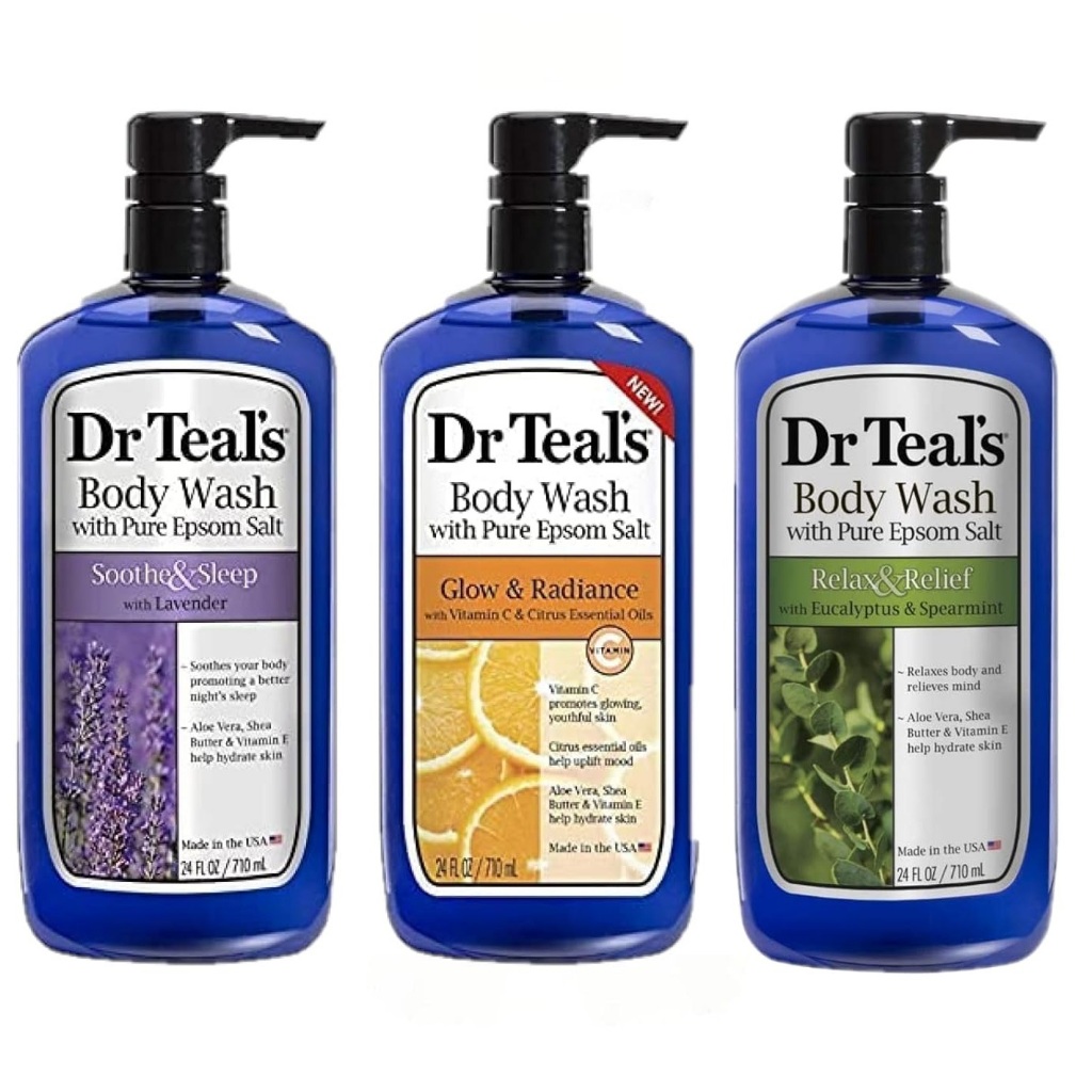 [ iiMONO ] Dr. Teal's Body Wash with Pure Epsom Salt, Detoxify