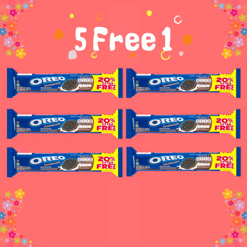 Oreo Original & Cream Chocolate Sandwich Cookies (2 Extra Cookies) (119 ...