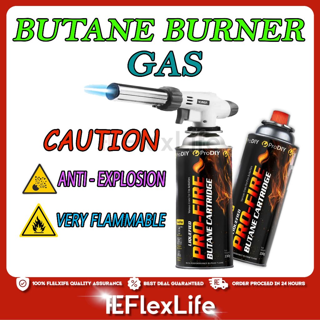 Butane Burner Welding Fire Maker Flame AntiExplode + CAMPSOR Camping