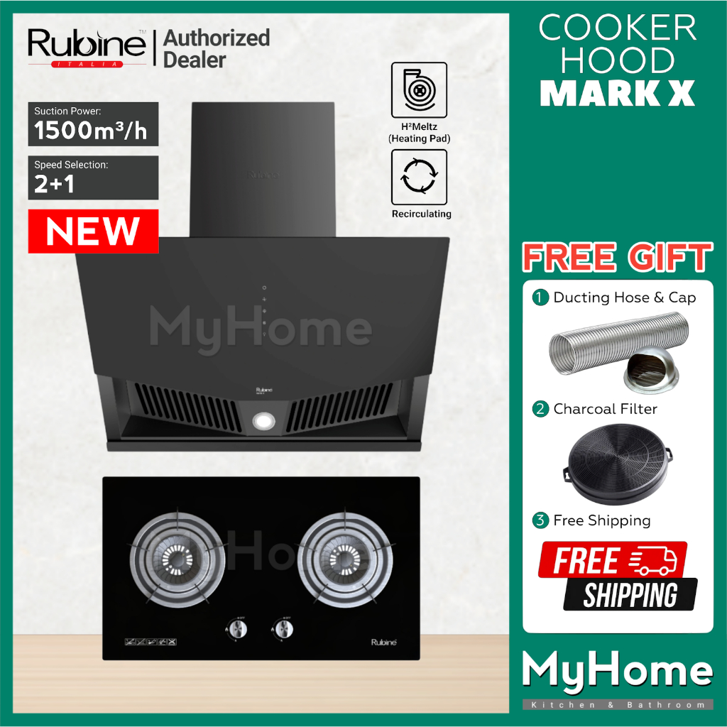 [FREE SHIPPING] RUBINE RCH-MARK X-BL 1500m³/h Cooker Hood Kitchen Hood ...