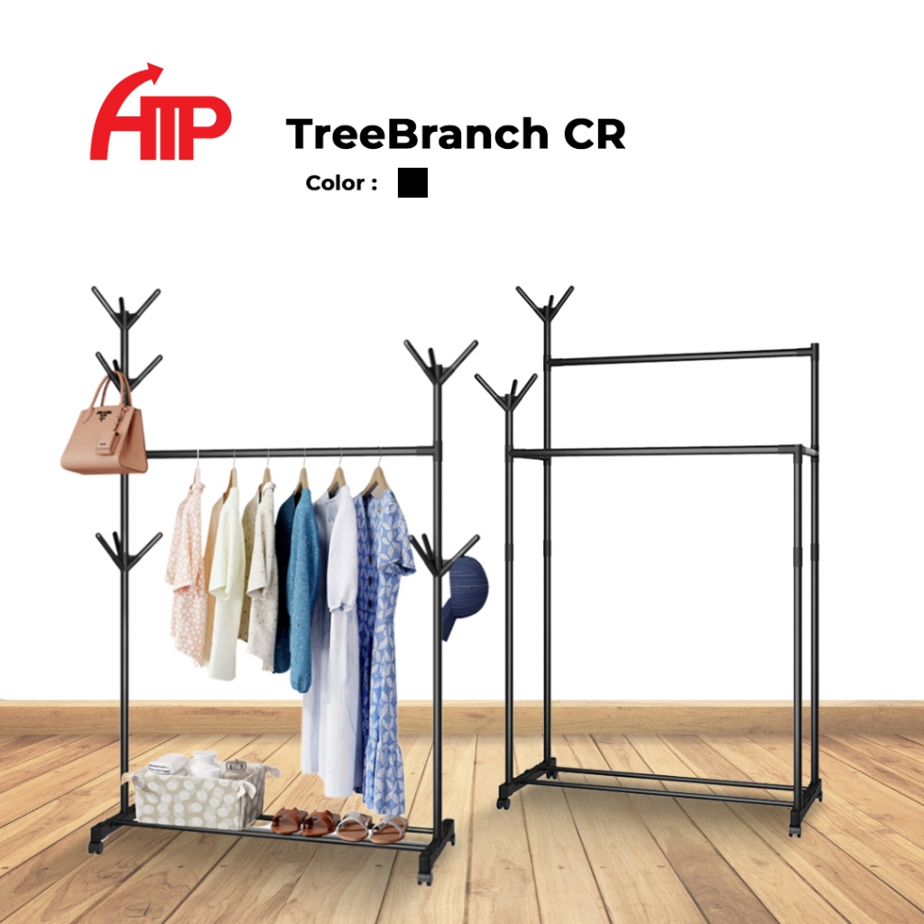 ATP Clothes Rack Single/Double Layers Tree Branch Design Large Capacity ...
