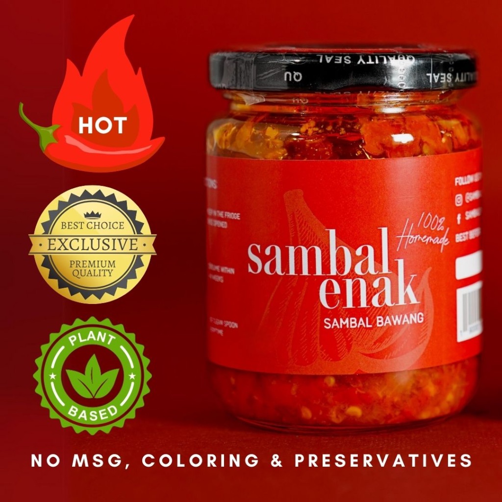 Sambal bawang mentah yang segar dan pedas