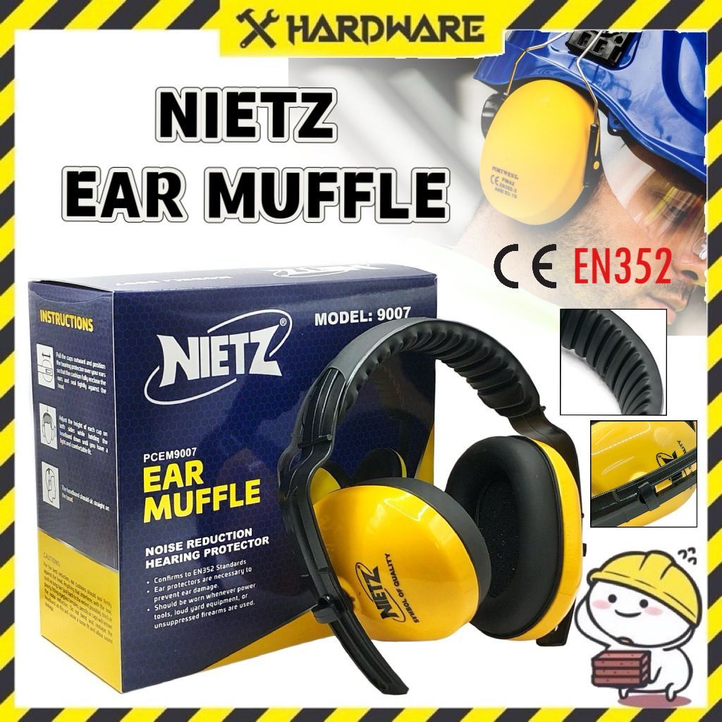 NIETZ SAFETY PROTECTOR/EAR MUFFLE ANTI- NOISE HEARING PROTECTION EAR ...