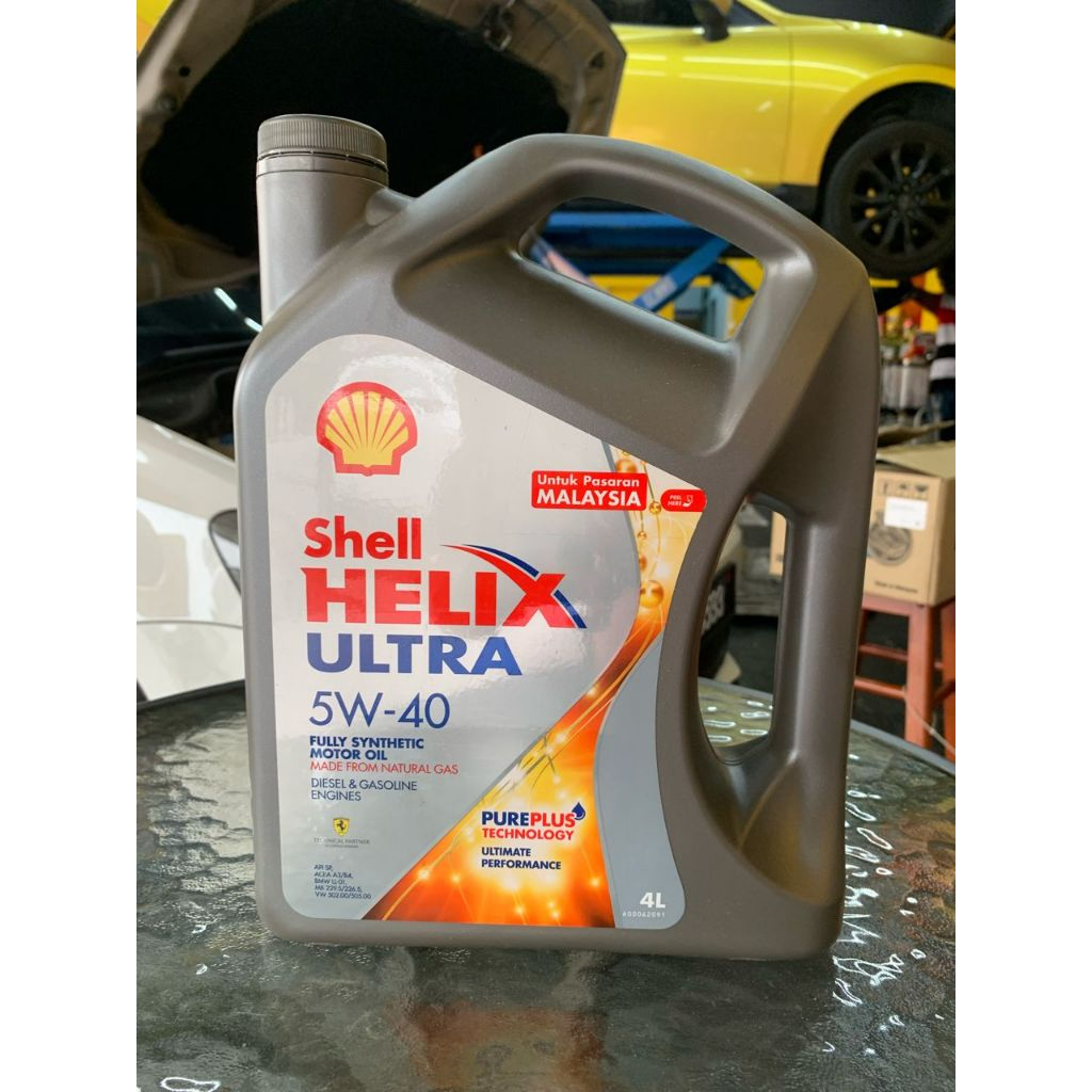 （UPM）SHELL ULTRA 5W40 FULLY SYNTHETIC ENGINE OIL 4L ORIGINAL Proton ...