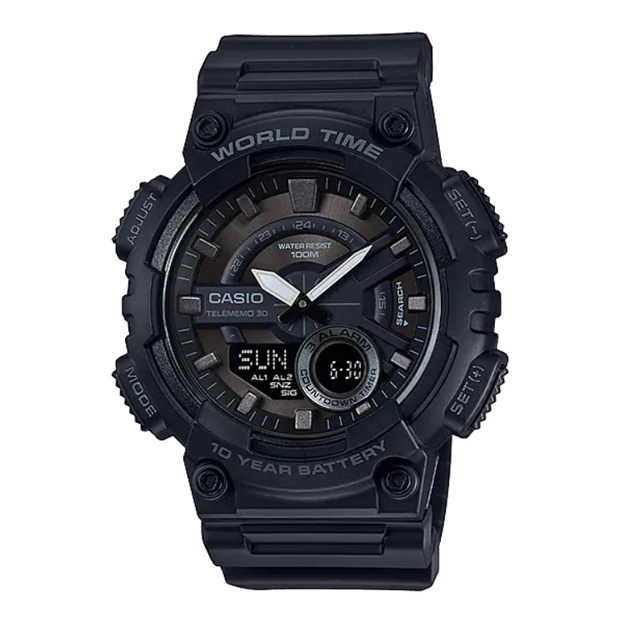 CASIO AEQ 110W 1BV AEQ 110W 1B AEQ 110W TELEMEMO ANALOG DIGITAL WATCH 100 ORIGINAL Shopee Malaysia