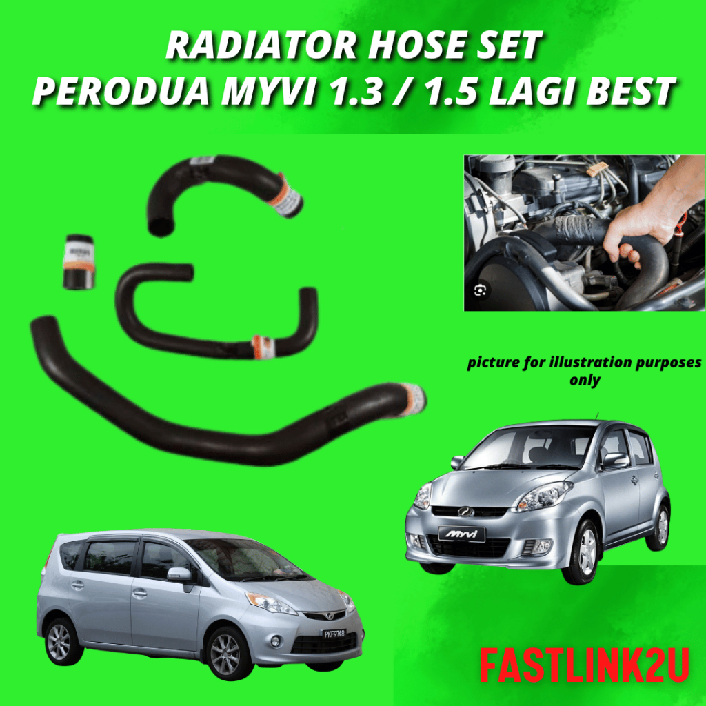 Fastlink Myvi 1.3 Alza 1.3 Lagi best Radiator Hose Set 4 pcs | Shopee ...