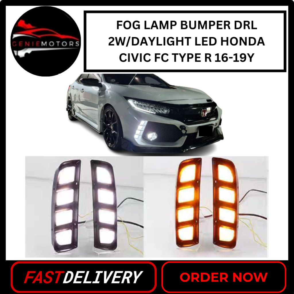 HONDA CIVIC FC TYPE-R DRL DAYLIGHT DAYTIME RUNNING SIGNAL LIGHT FOG ...