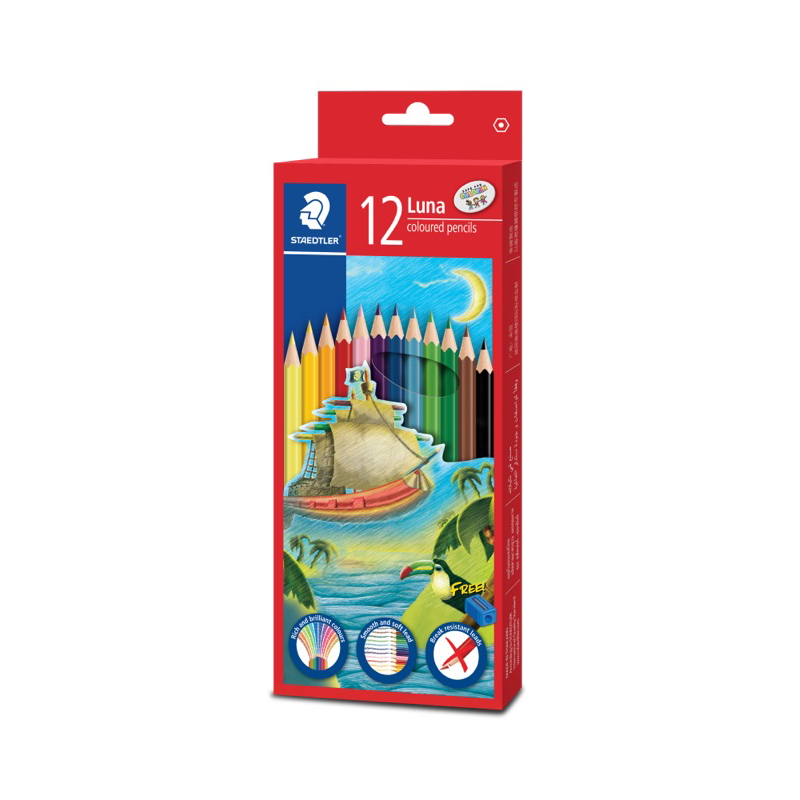 Luna Colour Pencil 12pcs (Long) | Shopee Malaysia