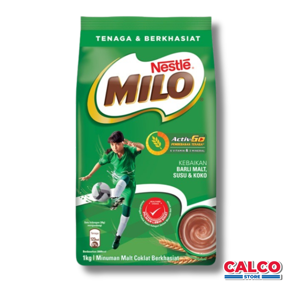1kg NESTLE MILO ActivGo Minuman Malt Coklat Berkhasiat Powder Halal