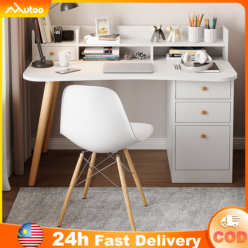 MT Study Table With Drawer Meja jepun Computer Table Office table ...