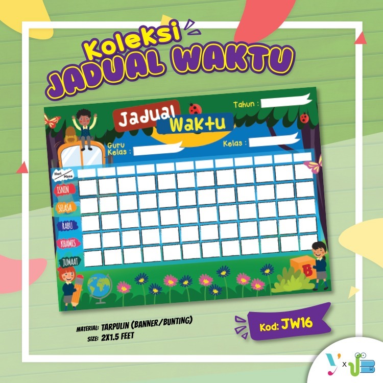 JADUAL WAKTU KELAS (SET KECERIAAN KELAS) DESIGN TERBARU 2024 - LOOSE ...