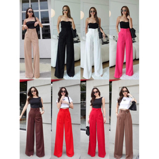 Shop Red High Waist Pants Online for Women at Best Price