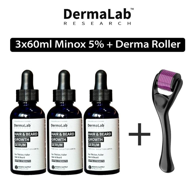 Dermalab Serum jambang/rambut 5% & 10% | Ultimate Hair/Beard treatment ...