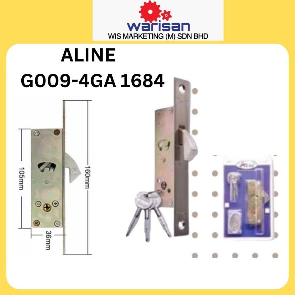ALINE G009-4GA 1684 Set Kunci Pintu Besi (Hook Lock) | Pemegang + Kunci ...