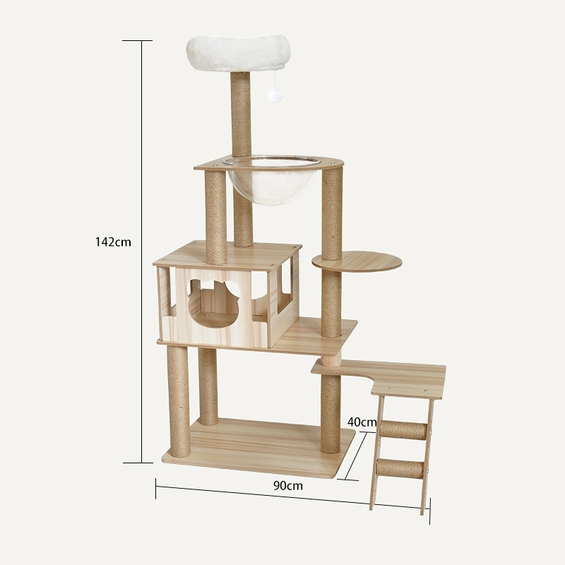 Cat Tree solid wood cat climbing frame 170cm odorless Formaldehydefree